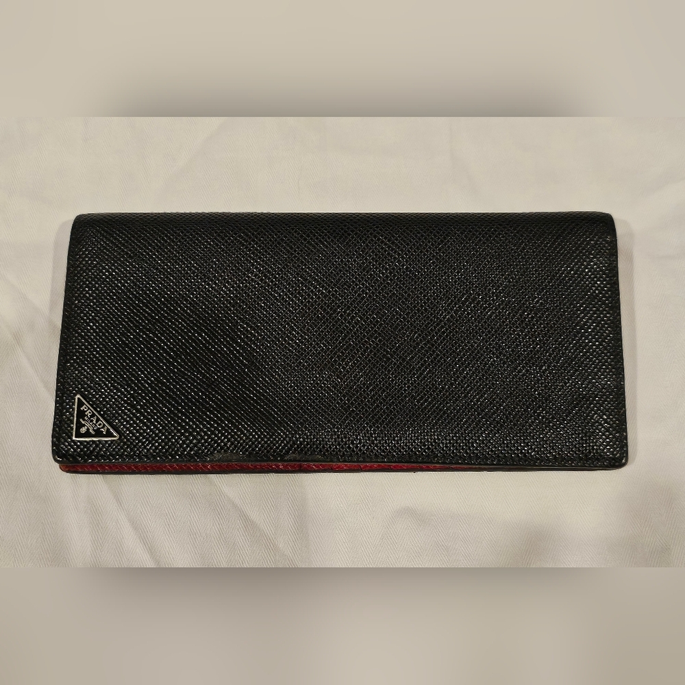 Prada Saffiano leather long wallet